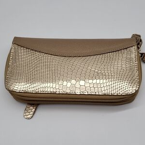 NWOT Leather Long Double Zip Wallet